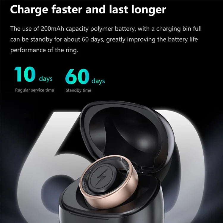 SR06 Aluminum Alloy Smart Ring Bluetooth Finger Health Tracker