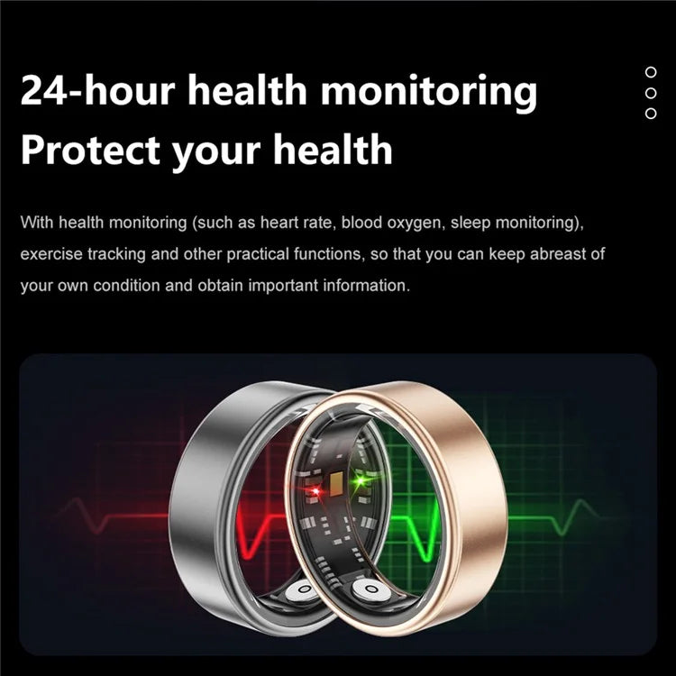 SR06 Aluminum Alloy Smart Ring Bluetooth Finger Health Tracker