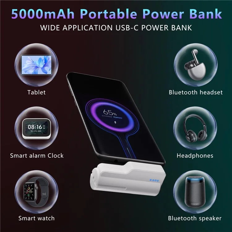 a11 For Meta Quest 3  /  Quest 2 5000mAh 18W Fast Charge Battery Pack with LED Indicator