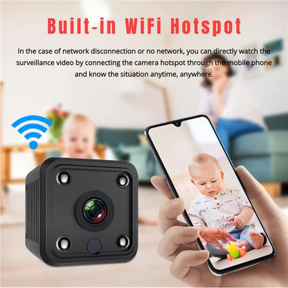 x6 Mini Square Infrared Night Vision Camera Home Security Indoor HD WiFi Camera