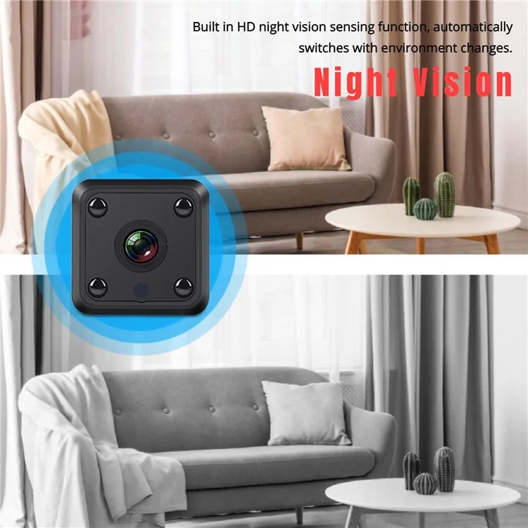x6 Mini Square Infrared Night Vision Camera Home Security Indoor HD WiFi Camera