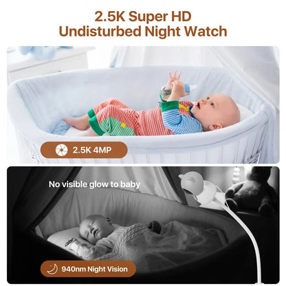 ZOSI C516 Night Vision Wifi Baby Monitoring Camera 2 Way Voice Rotatable 4MP HD Camera, No TF Card