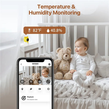ZOSI C516 Night Vision Wifi Baby Monitoring Camera 2 Way Voice Rotatable 4MP HD Camera, No TF Card