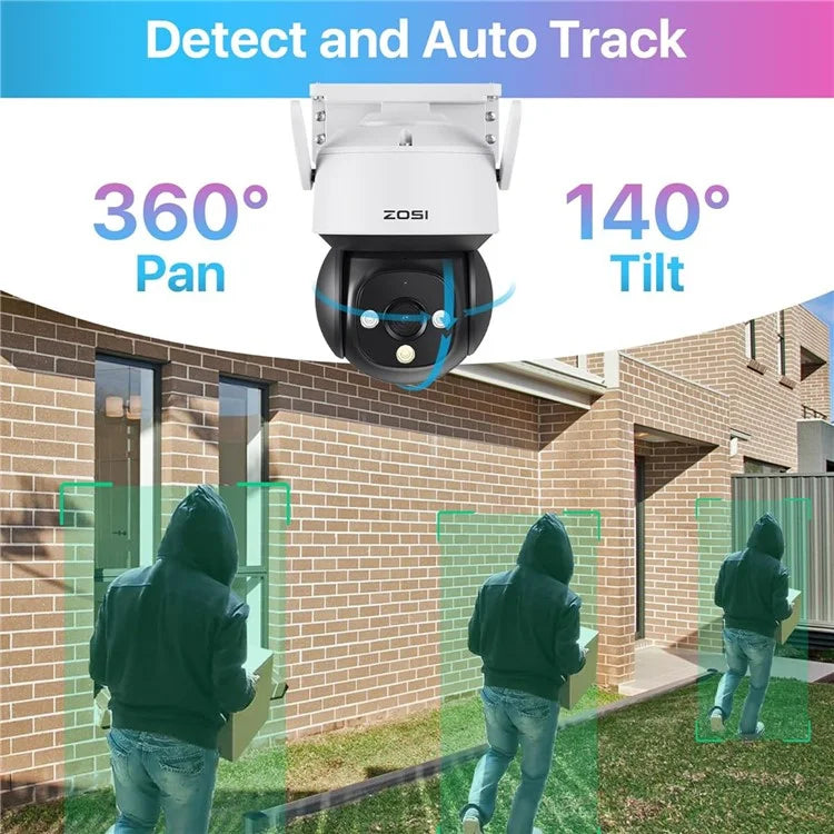 ZOSI C290SE 4MP Two-Way Audio PTZ Camera Night Vision Smart Security Camera