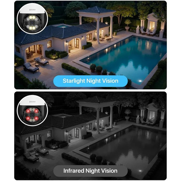 ZOSI C2892w 2MP HD Smart Network Surveillance Camera Outdoor Security Mobile Remote Camera