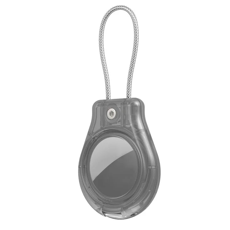 CP22 For Apple AirTag Case Bluetooth Locator Waterproof PC Protective Cover with Metal Strap