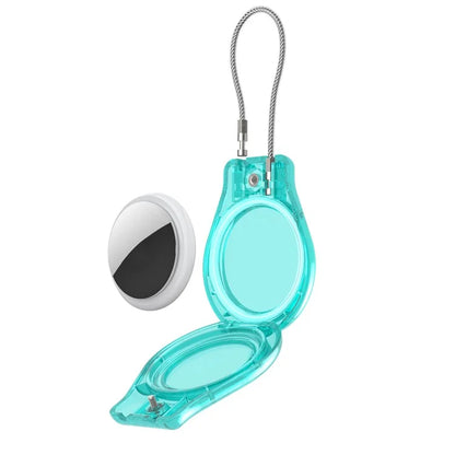 CP22 For Apple AirTag Case Bluetooth Locator Waterproof PC Protective Cover with Metal Strap