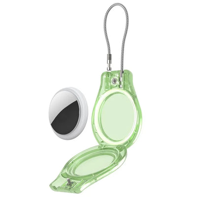 CP22 For Apple AirTag Case Bluetooth Locator Waterproof PC Protective Cover with Metal Strap