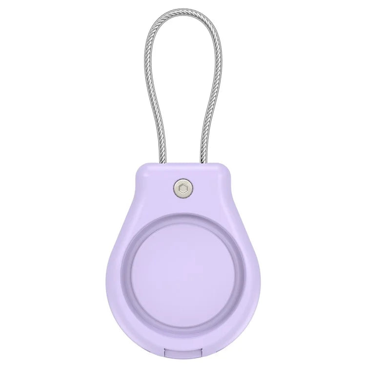 CP22 For Apple AirTag Case Bluetooth Locator Waterproof PC Protective Cover with Metal Strap