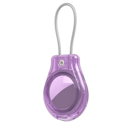 CP22 For Apple AirTag Case Bluetooth Locator Waterproof PC Protective Cover with Metal Strap