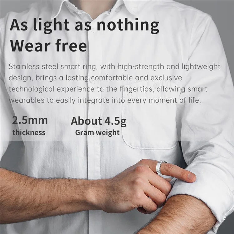 PX02 Crack Design Multi-Function Health Monitoring Smart Ring with Magnetic Charging Cable