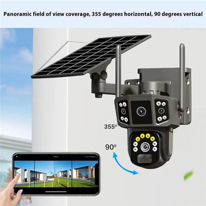 Q38 4G Version Outdoor HD Night Vision Security Camera Two-Way Audio Multi-Screen Solar Camera
