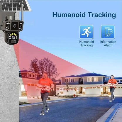 Q38 4G Version Outdoor HD Night Vision Security Camera Two-Way Audio Multi-Screen Solar Camera