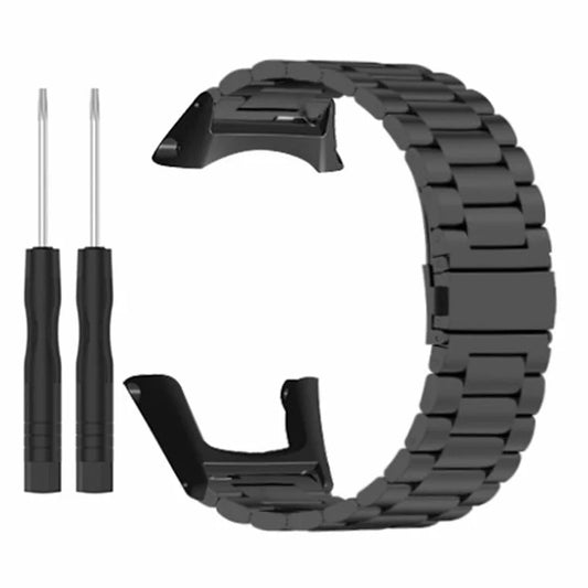 For Sunnto Ambit 3 / Ambit 3 Sport / Ambit 3 Run Steel Watch Strap 3-Bead Wrist Band Replacement