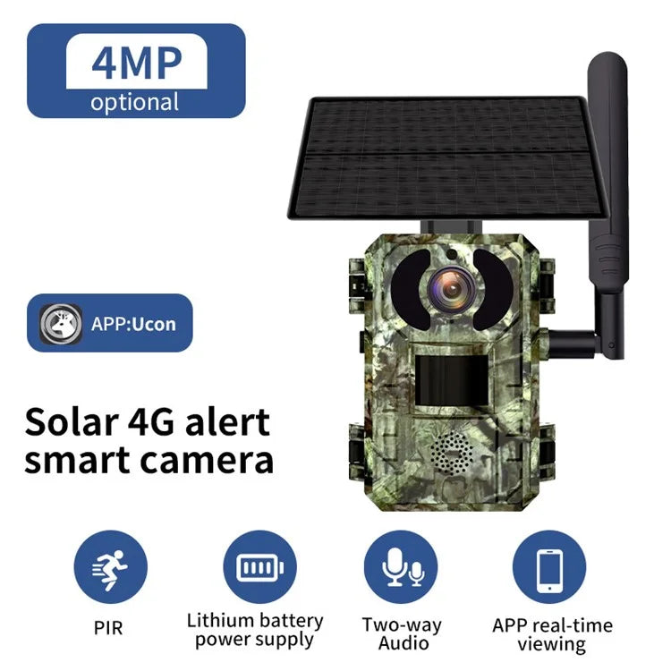 H10 4MP Wildlife Solar Motion Detection Hunting Trail Camera 4G / US Version