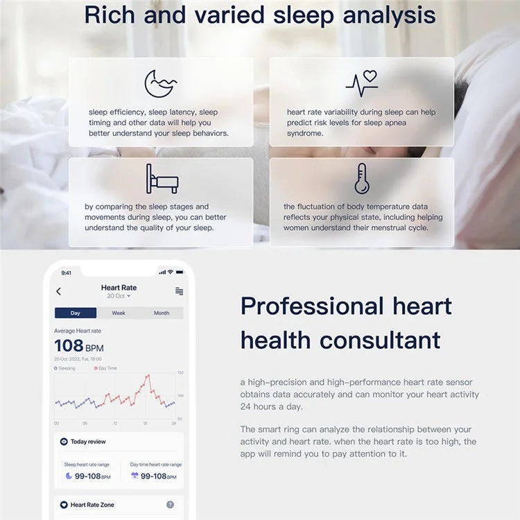 Nova Ring Multifunctional Health Monitoring Smart Ring