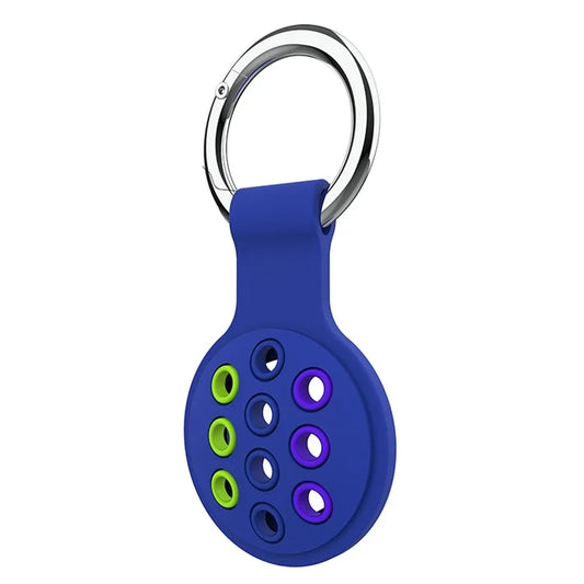 For Apple AirTag Bluetooth Tracker Silicone Case Protective Cover with Ring Buckle