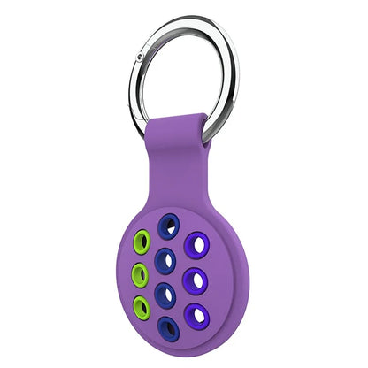 For Apple AirTag Bluetooth Tracker Silicone Case Protective Cover with Ring Buckle