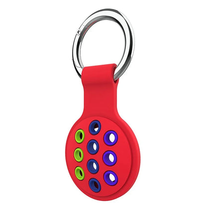 For Apple AirTag Bluetooth Tracker Silicone Case Protective Cover with Ring Buckle