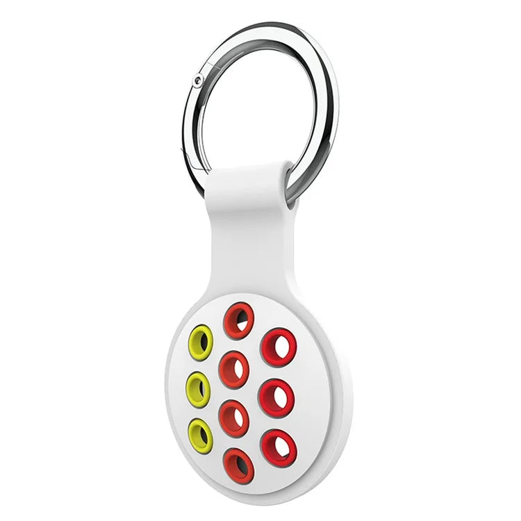 For Apple AirTag Bluetooth Tracker Silicone Case Protective Cover with Ring Buckle