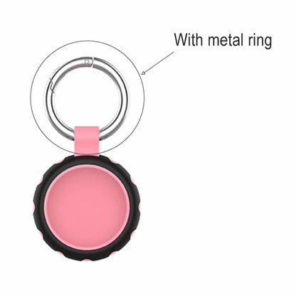 For Apple AirTag Bluetooth Tracker Silicone Case Protective Cover with Ring Buckle