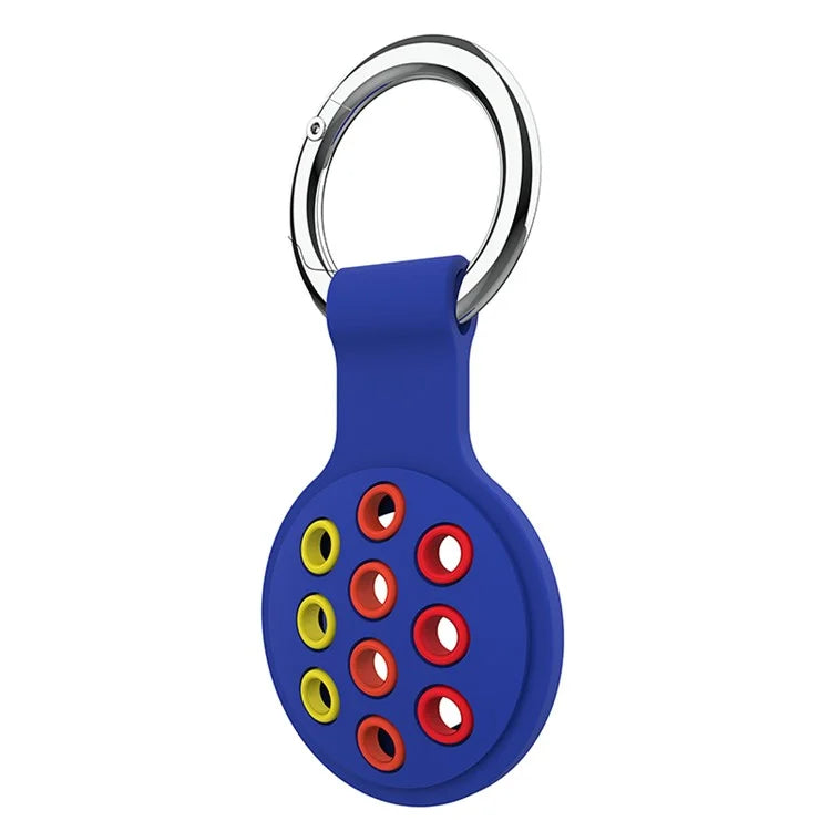 For Apple AirTag Bluetooth Tracker Silicone Case Protective Cover with Ring Buckle