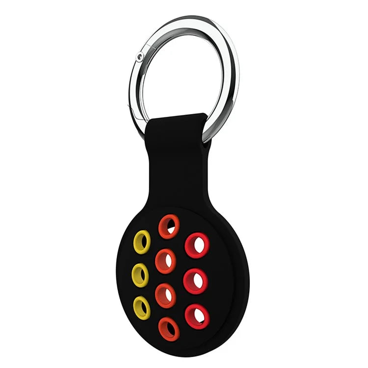 For Apple AirTag Bluetooth Tracker Silicone Case Protective Cover with Ring Buckle