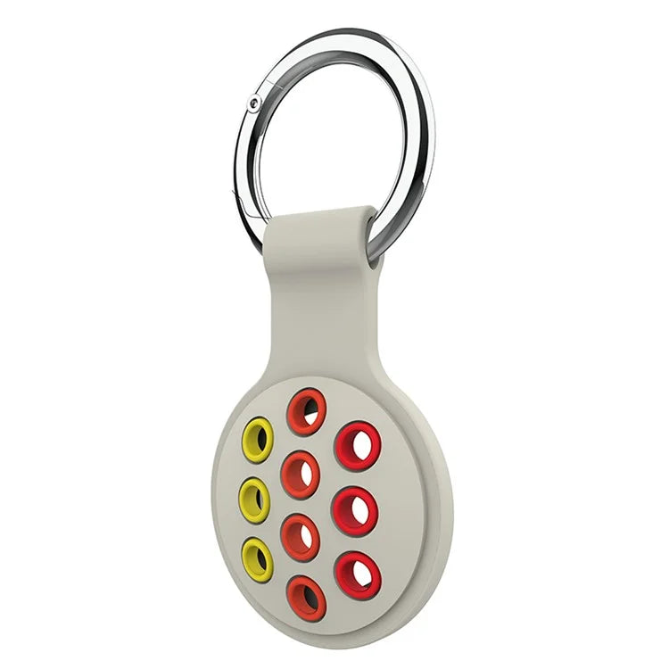 For Apple AirTag Bluetooth Tracker Silicone Case Protective Cover with Ring Buckle