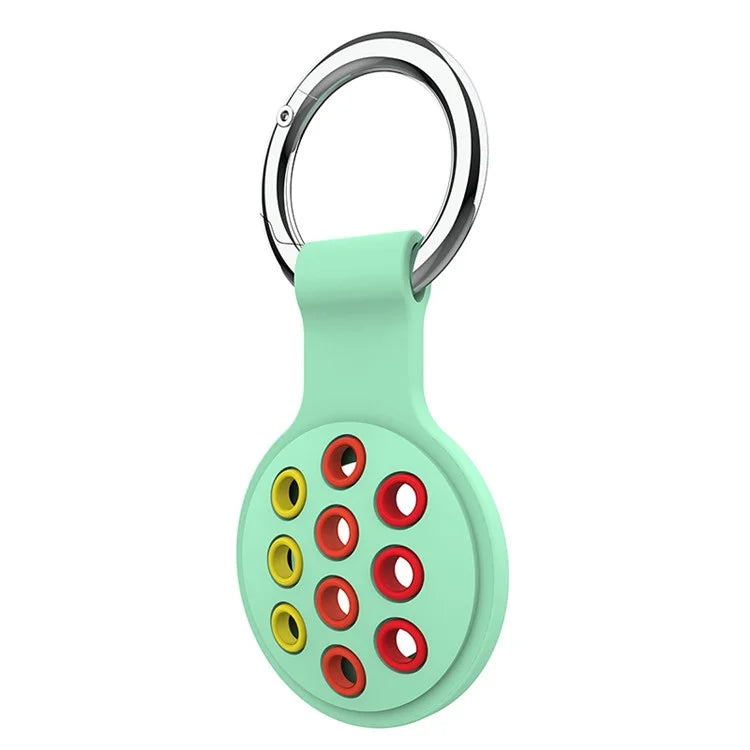 For Apple AirTag Bluetooth Tracker Silicone Case Protective Cover with Ring Buckle