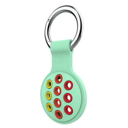 For Apple AirTag Bluetooth Tracker Silicone Case Protective Cover with Ring Buckle