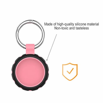 For Apple AirTag Bluetooth Tracker Silicone Case Protective Cover with Ring Buckle