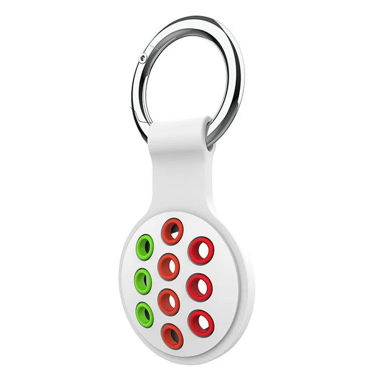 For Apple AirTag Bluetooth Tracker Silicone Case Protective Cover with Ring Buckle