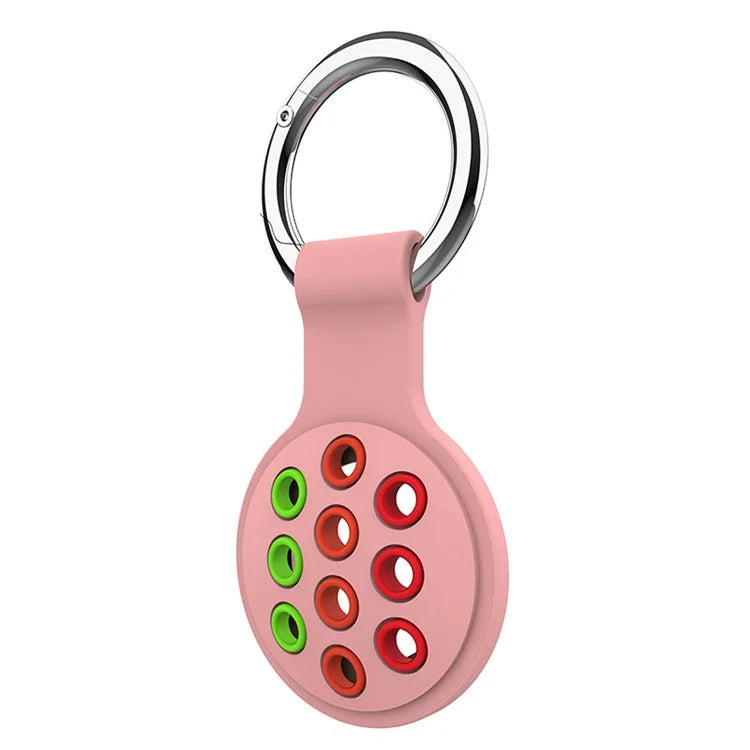 For Apple AirTag Bluetooth Tracker Silicone Case Protective Cover with Ring Buckle