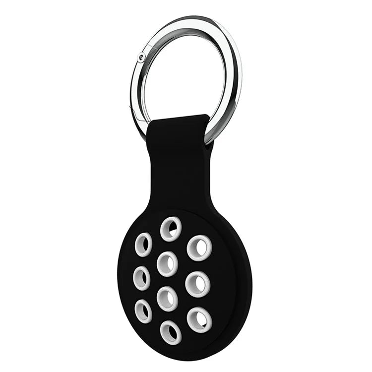 For Apple AirTag Bluetooth Tracker Silicone Case Protective Cover with Ring Buckle