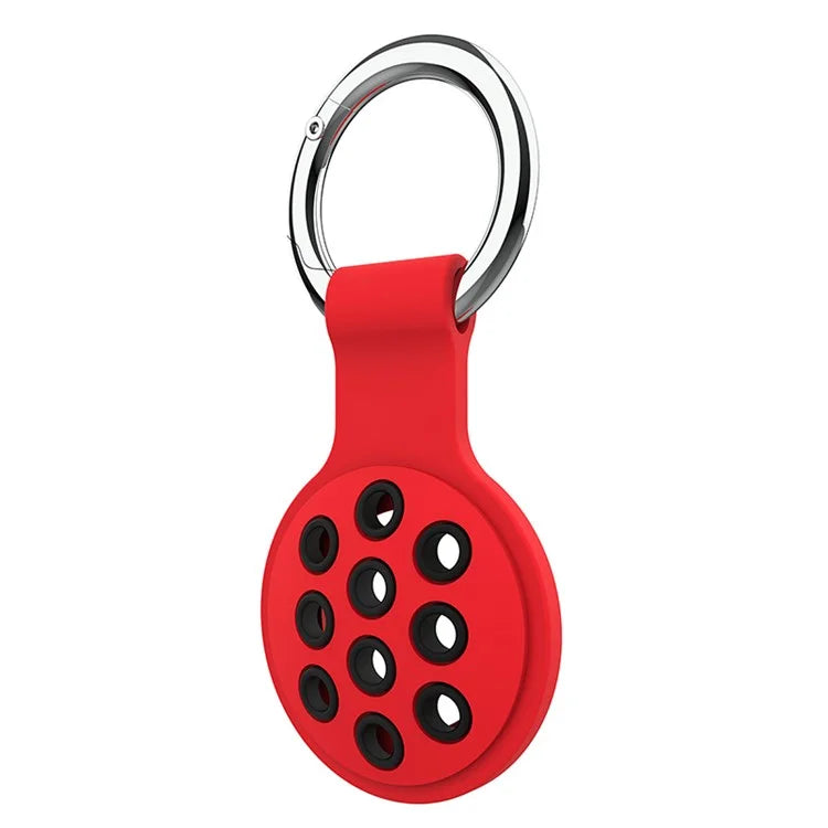 For Apple AirTag Bluetooth Tracker Silicone Case Protective Cover with Ring Buckle