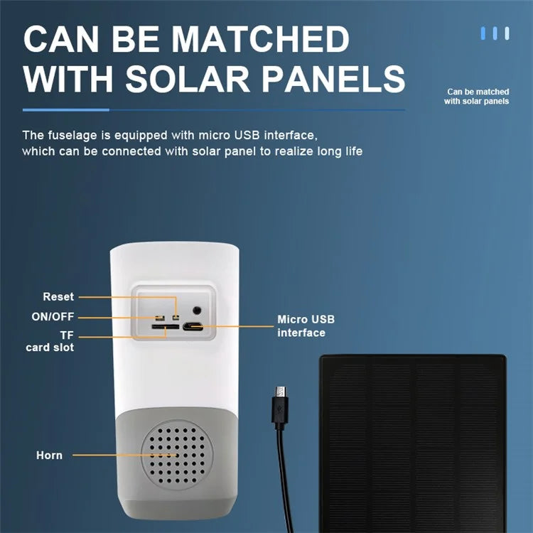 SN-P8-SP Solar Powered Security Camera Home Monitor Waterproof Camera