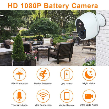 SN-S10 Home Security WiFi Camera Waterproof Rechargeable PIR Induction Camera