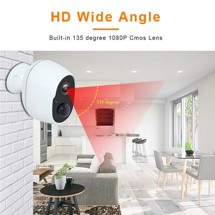 SN-S10 Home Security WiFi Camera Waterproof Rechargeable PIR Induction Camera