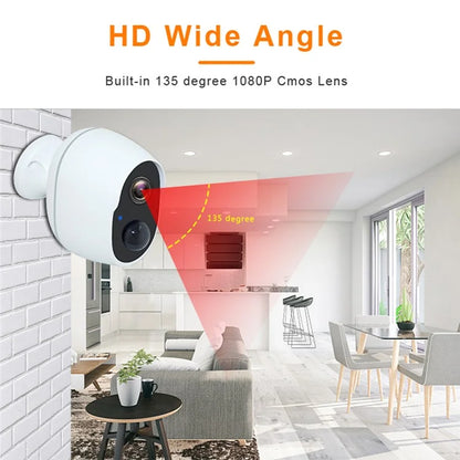 SN-S10 Home Security WiFi Camera Waterproof Rechargeable PIR Induction Camera