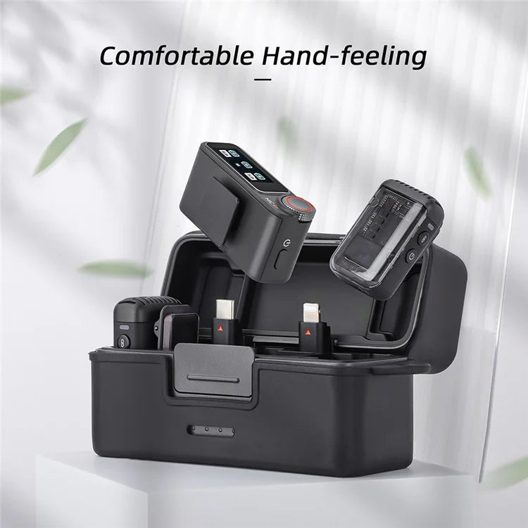 SUNNYLIFE Protective Cover for DJI Mic 2 Wireless Microphone Charging Case Soft Rubber Shell