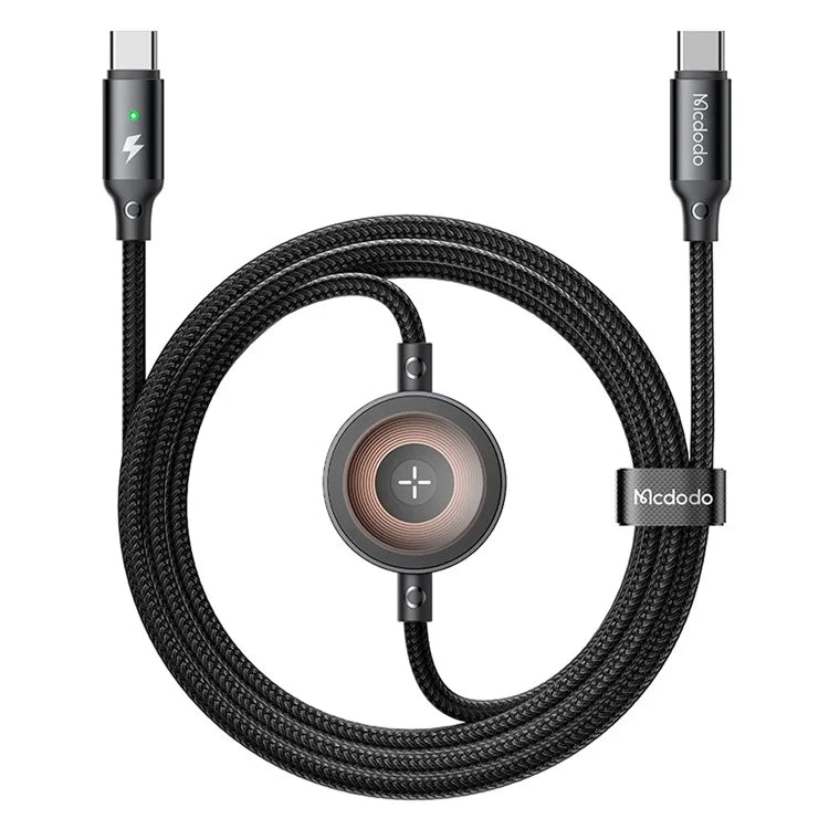 MCDODO CA-258 1.5m Type-C to Type-C + Watch Wireless Charger 2-in-1 Phone Data Cable