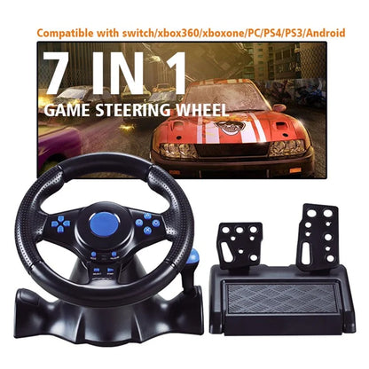 DATA FROG 7-in-1 Car Steering Wheel Vibration Game Controller for Nintendo Switch / Xbox 360 / Xbox One / PC