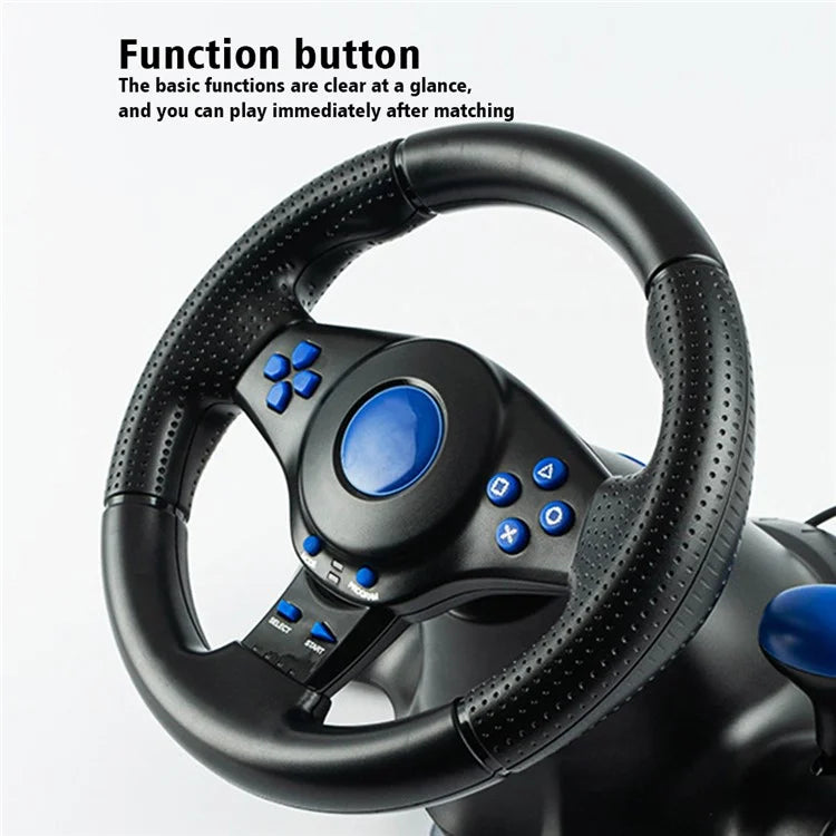 DATA FROG 7-in-1 Car Steering Wheel Vibration Game Controller for Nintendo Switch / Xbox 360 / Xbox One / PC