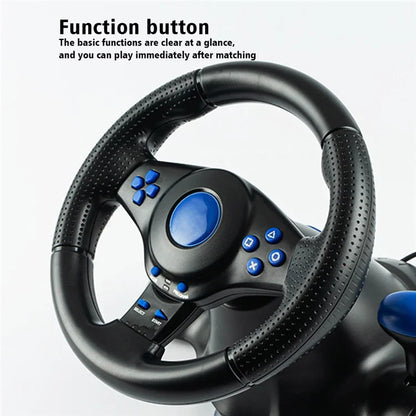 DATA FROG 7-in-1 Car Steering Wheel Vibration Game Controller for Nintendo Switch / Xbox 360 / Xbox One / PC