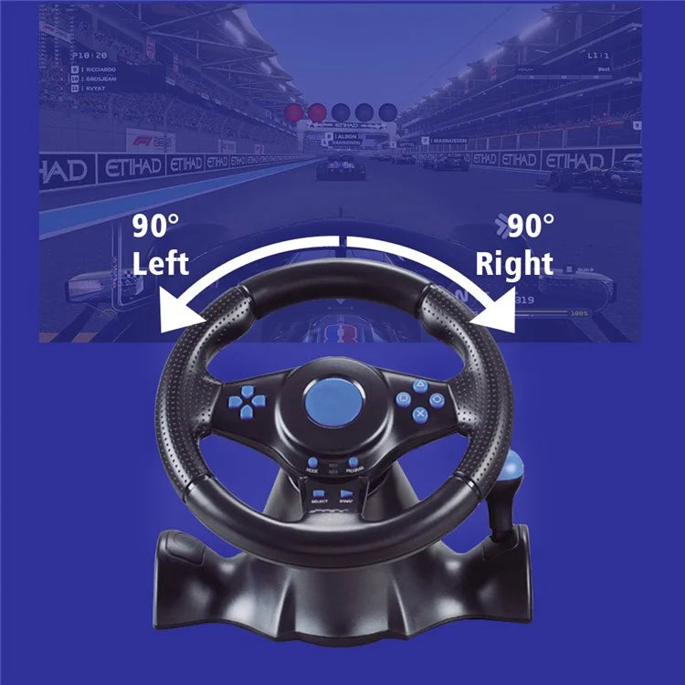 DATA FROG 7-in-1 Car Steering Wheel Vibration Game Controller for Nintendo Switch / Xbox 360 / Xbox One / PC