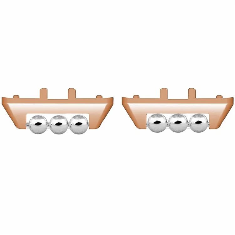1 Pair for Samsung Galaxy Fit3 Strap Connector Beads Design Watch Band Metal Connection Adapter