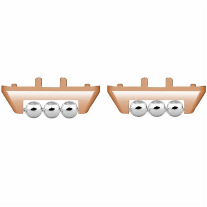 1 Pair for Samsung Galaxy Fit3 Strap Connector Beads Design Watch Band Metal Connection Adapter