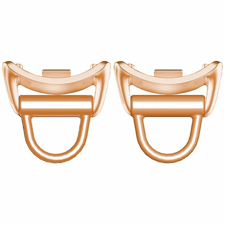 1 Pair for Xiaomi Smart Band 8 Watch Strap Metal Connector DIY Bracelet Curved Tube Connector