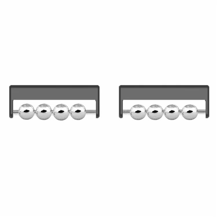 1 Pair for Huawei / Samsung Smart Watch Beads Design 22mm DIY Strap Connector Metal Adapter