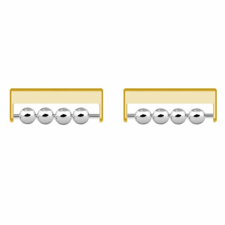 1 Pair for Huawei / Samsung Smart Watch Beads Design 22mm DIY Strap Connector Metal Adapter